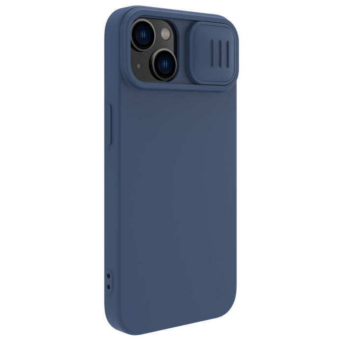 Nillkin CamShield Silky Silicone Case for iPhone 15 Plus with Camera Protector - Dark Blue - Cell phone cases