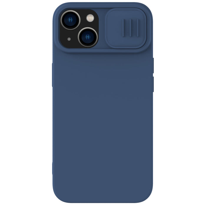 Nillkin CamShield Silky Silicone Case for iPhone 15 Plus with Camera Protector - Dark Blue - Cell phone cases