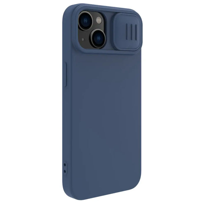 Nillkin CamShield Silky Silicone Case iPhone 14 case cover with camera cover blue - Cell phone cases