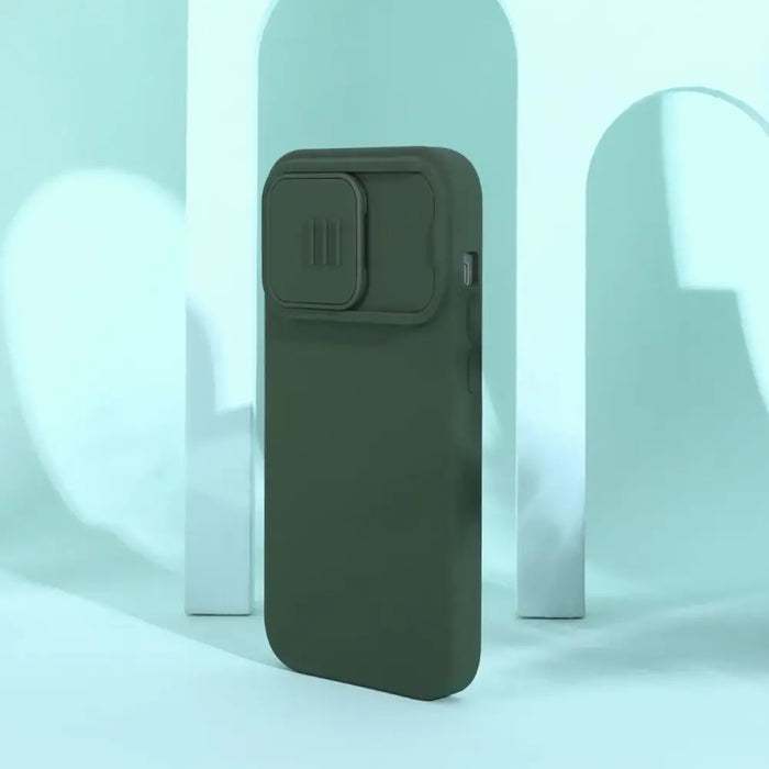 Nillkin CamShield Silky Silicone Case iPhone 14 Pro Max case with camera cover green - Cell phone cases