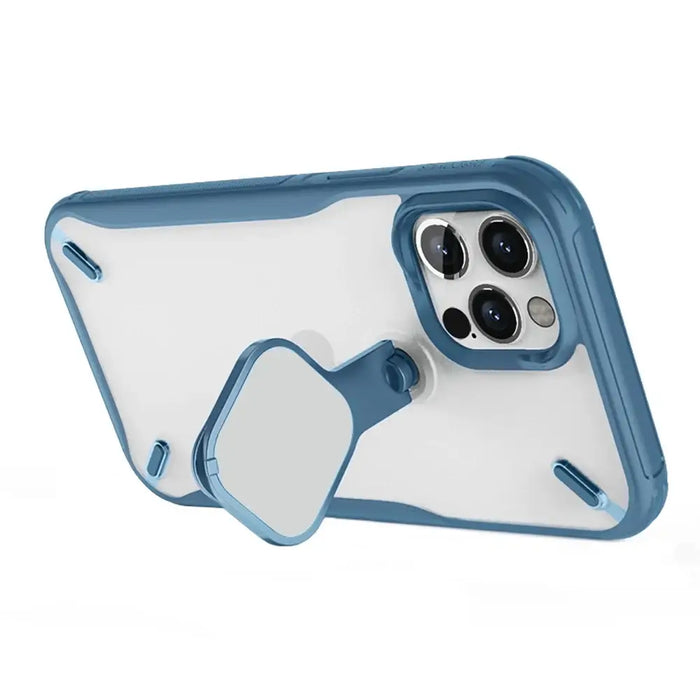 Nillkin Cyclops Case durable case with camera cover and foldable stand for iPhone 13 Pro Max blue - Cell phone cases