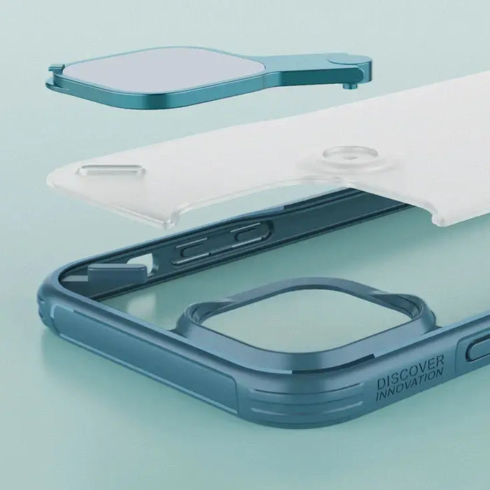 Nillkin Cyclops Case durable case with camera cover and foldable stand for iPhone 13 Pro blue - Cell phone cases