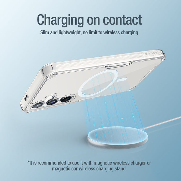 Nillkin Nature Pro armored case with a magnetic ring for Samsung Galaxy S24+ - white - Cell phone cases