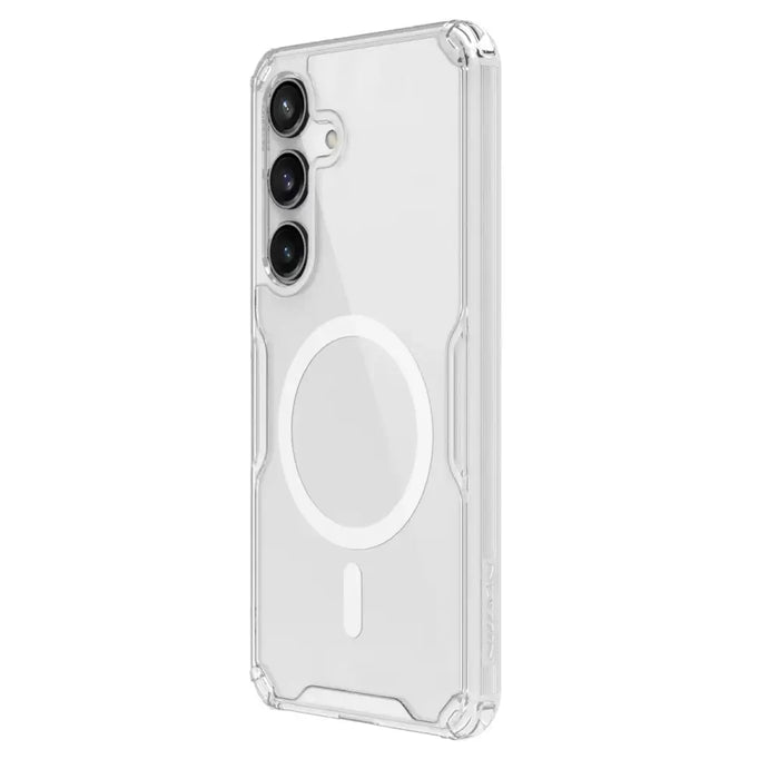 Nillkin Nature Pro armored case with a magnetic ring for Samsung Galaxy S24 - white - Cell phone cases