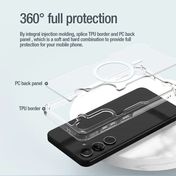 Nillkin Nature Pro armored case with a magnetic ring for Samsung Galaxy S24 - white - Cell phone cases