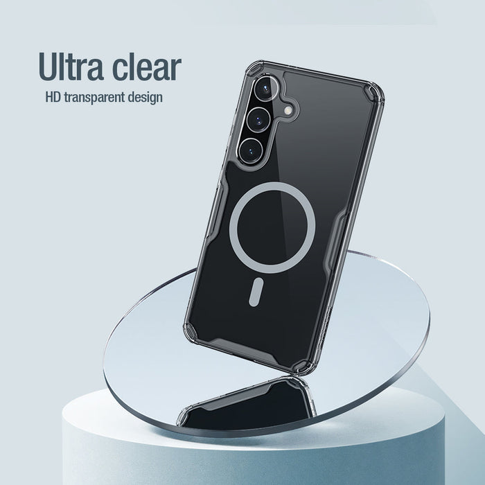 Nillkin Nature Pro armored case with a magnetic ring for Samsung Galaxy S24+ - white - Cell phone cases