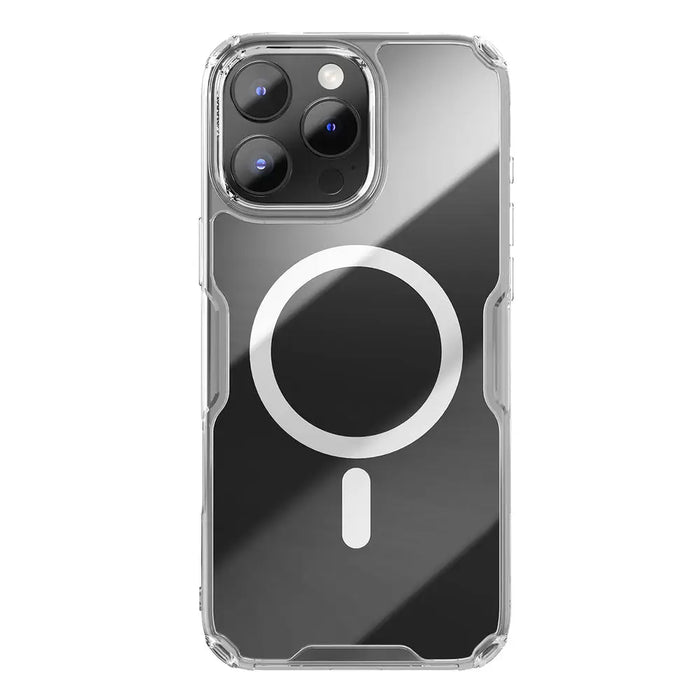 Nillkin Nature Pro Magnetic Case with MagSafe for iPhone 16 Pro - Transparent & White - Cell phone cases