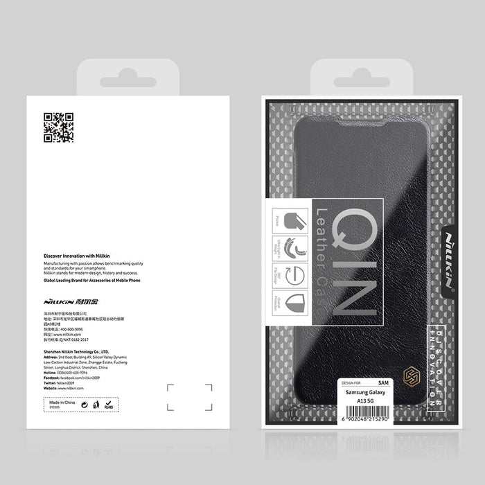 Nillkin Qin leather holster case for Samsung Galaxy A13 5G brown - Cell phone cases and covers<<<HurtelXML