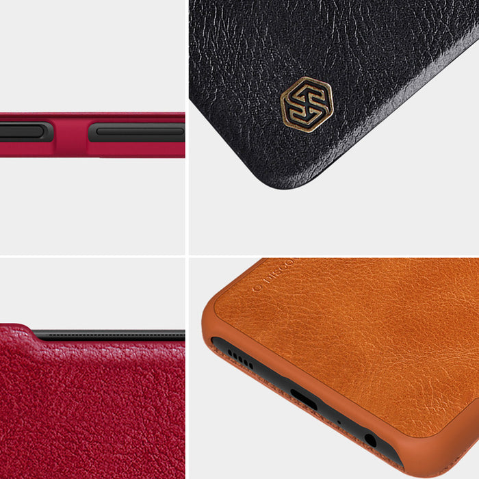 Nillkin Qin leather holster case for Samsung Galaxy A22 4G brown - Cell phone cases and covers<<<HurtelXML