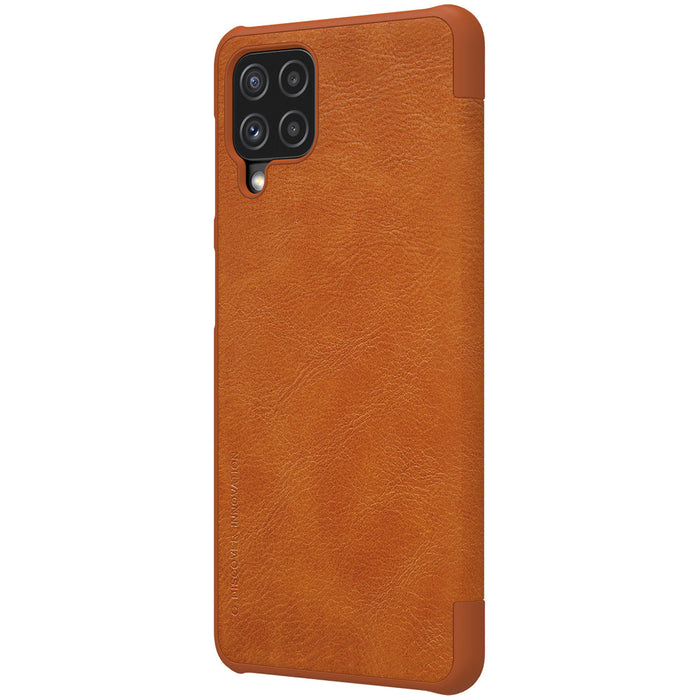 Nillkin Qin leather holster case for Samsung Galaxy A22 4G brown - Cell phone cases and covers<<<HurtelXML