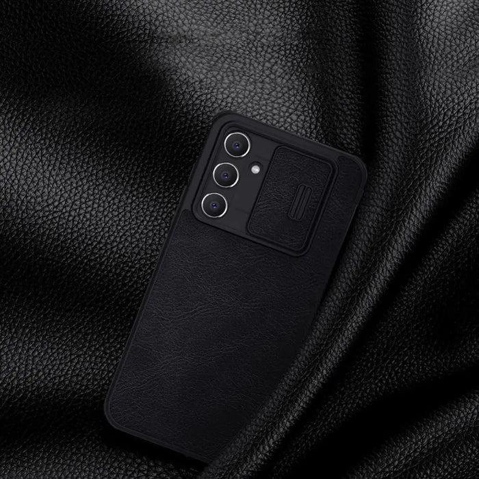 Nillkin Qin Leather Pro Case Case for Samsung Galaxy A54 5G Flip Cover Camera Protector Black - Cell phone cases