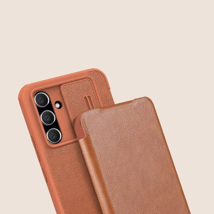 Nillkin Qin Leather Pro Case Case for Samsung Galaxy A54 5G Flip Cover Camera Protector Black - Cell phone cases