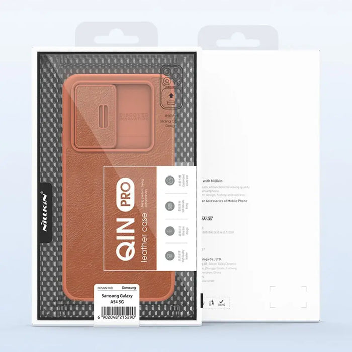 Nillkin Qin Leather Pro Case Case for Samsung Galaxy A54 5G Flip Cover Camera Protector Black - Cell phone cases