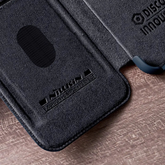 Nillkin Qin Leather Pro Case Case for Samsung Galaxy S23+ Cover with Flip Camera Protector Brown - Cell phone cases