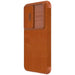 Nillkin Qin Leather Pro Case Case for Samsung Galaxy S23+ Cover with Flip Camera Protector Brown - Cell phone cases