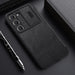 Nillkin Qin Leather Pro Case Case for Samsung Galaxy S23+ Cover with Flip Camera Protector Brown - Cell phone cases