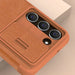 Nillkin Qin Leather Pro Case Case for Samsung Galaxy S23+ Cover with Flip Camera Protector Brown - Cell phone cases