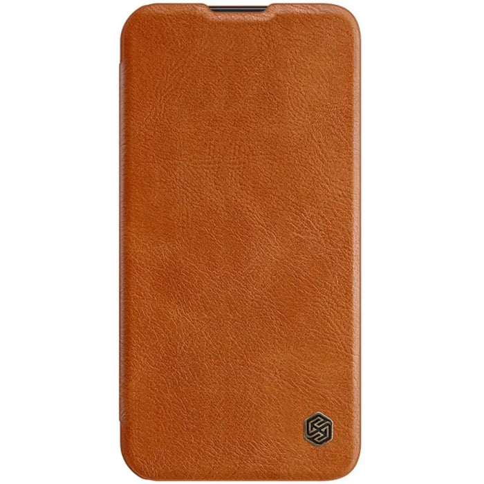 Nillkin Qin Leather Pro Case iPhone 14 Camera Cover Holster Cover Flip Case Brown - Cell phone cases