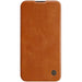 Nillkin Qin Leather Pro Case iPhone 14 Camera Cover Holster Cover Flip Case Brown - Cell phone cases