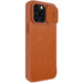 Nillkin Qin Leather Pro Case iPhone 14 Pro Max Camera Cover Holster Cover Flip Case Brown - Cell phone cases