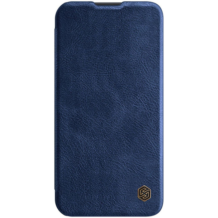 Nillkin Qin Leather Pro Case iPhone 14 Plus Camera Cover Holster Cover Flip Case Blue - Cell phone cases