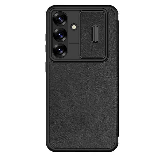 Nillkin Qin Pro Case for Samsung Galaxy S25 with Flip and Camera Cover - Black - Cell phone cases and covers<<<HurtelXML