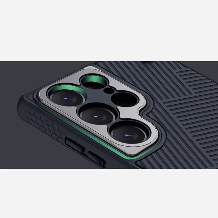 Nillkin Strap Case Case for Samsung Galaxy S23 Ultra Armored Cover with Wrist Strap Green - Cell phone cases