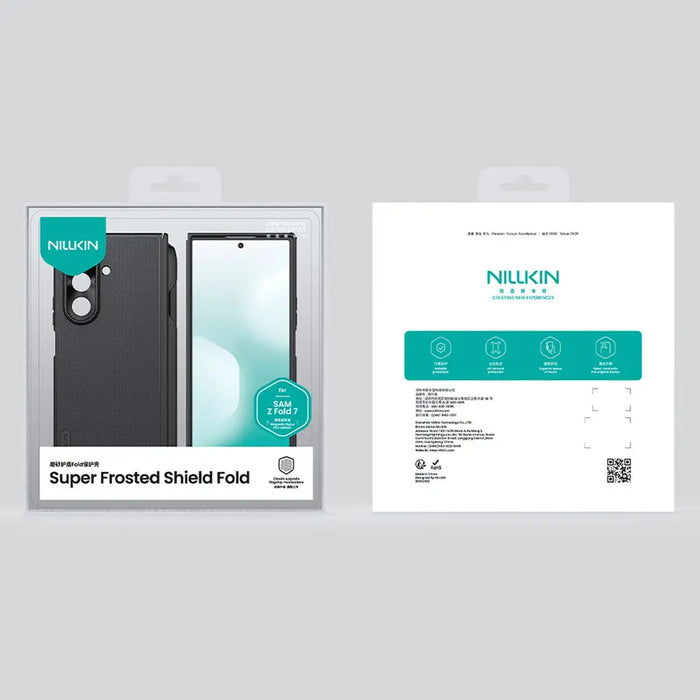 Nillkin Super Frosted Shield Fold Magnetic Case for Samsung Galaxy Z Fold 7 Compatible with MagSafe - Black - Cell