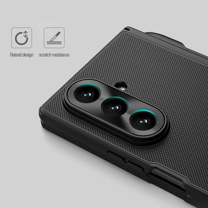 Nillkin Super Frosted Shield Fold Magnetic Case for Samsung Galaxy Z Fold 7 Compatible with MagSafe - Black - Cell