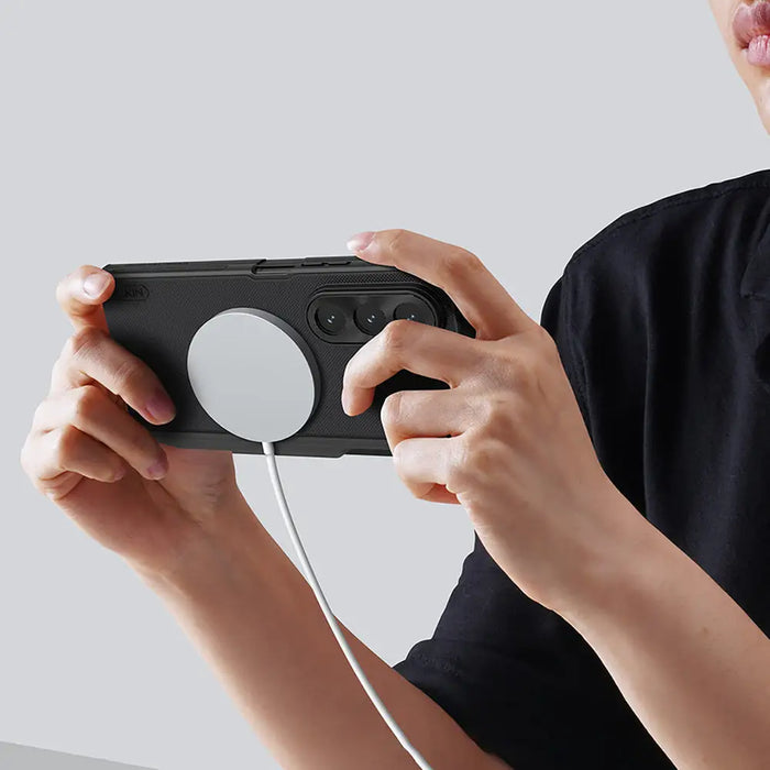 Nillkin Super Frosted Shield Fold Magnetic Case for Samsung Galaxy Z Fold 7 Compatible with MagSafe - Black - Cell