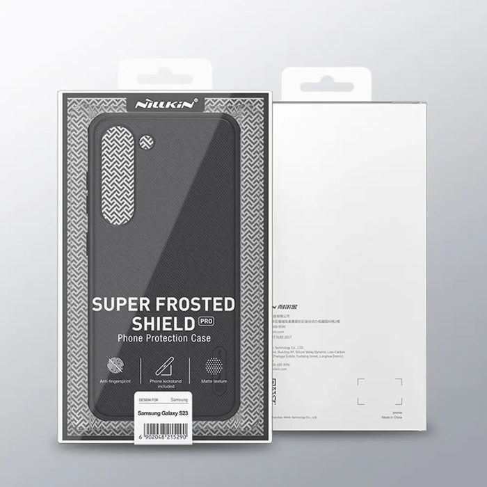 Nillkin Super Frosted Shield Pro case for Samsung Galaxy S23+ armored cover + phone stand blue - Cell phone cases