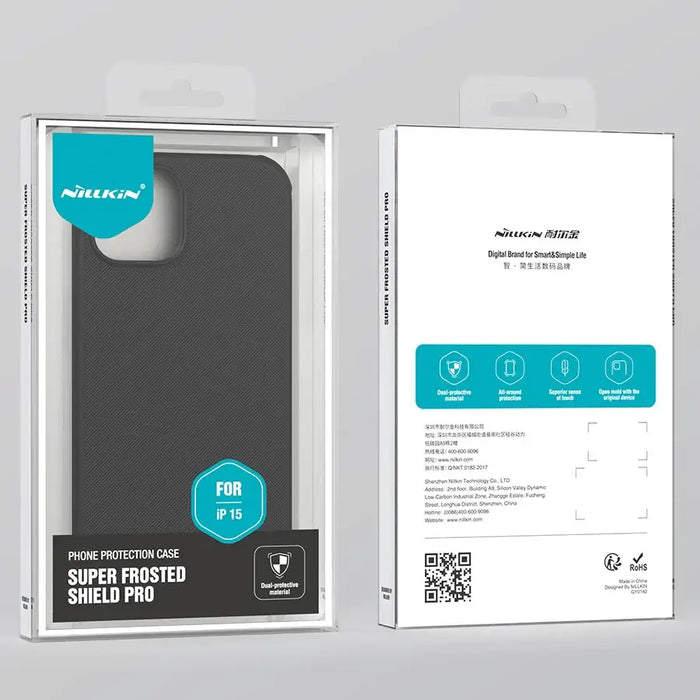 Nillkin Super Frosted Shield Pro reinforced case for iPhone 15 Pro - black - Cell phone cases and covers<<<HurtelXML
