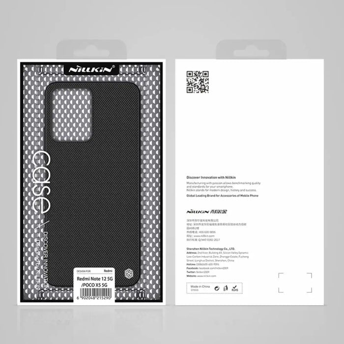 Nillkin Textured Case for Xiaomi Redmi Note 12 5G / Poco X5 5G Reinforced Nylon Cover Black - Cell phone cases