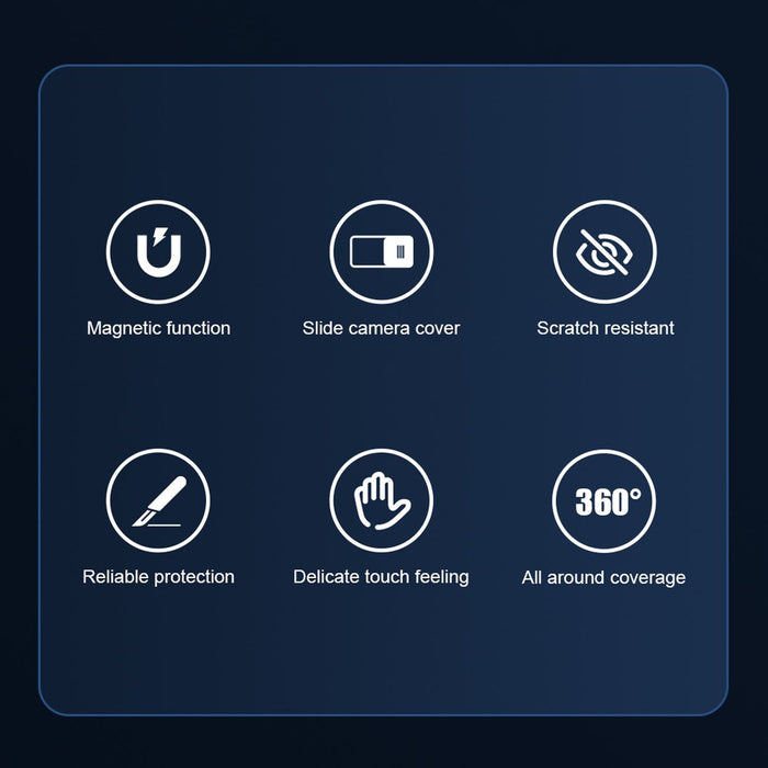 Nillkin CamShield Pro Magnetic Case iPhone 14 Plus Cover Camera Protector Blue (with MagSafe)