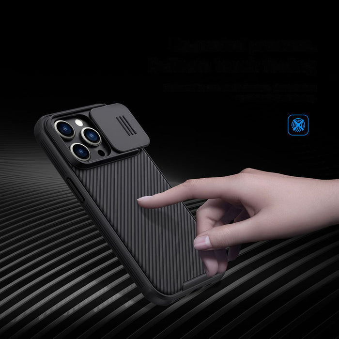 Nillkin CamShield Pro Case iPhone 14 Pro Armored Cover Camera Protector Blue