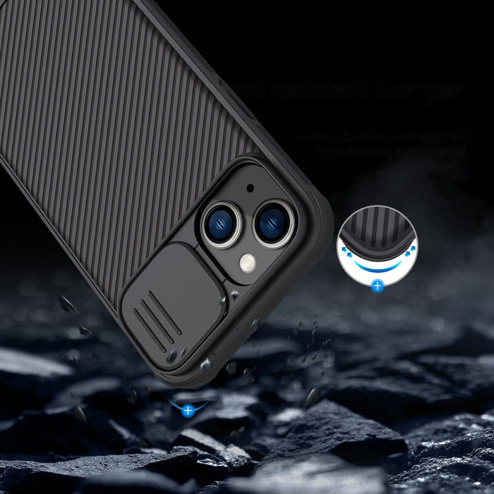 Nillkin CamShield Pro Case iPhone 14 Plus Armor Cover Camera Protector Black