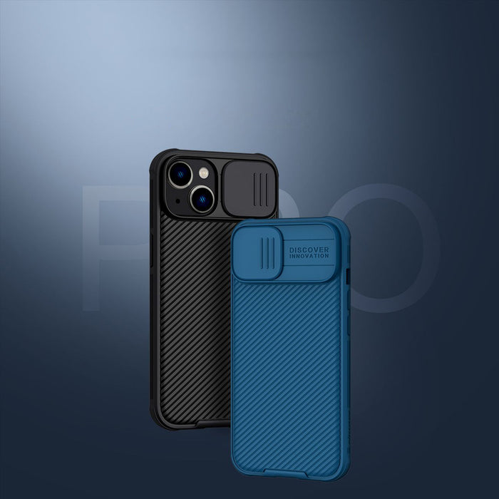 Nillkin CamShield Pro Case iPhone 14 Plus Armored Cover Camera Protector Blue