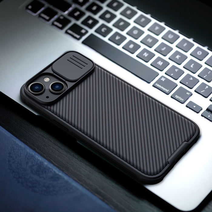 Nillkin CamShield Pro Case iPhone 14 Plus Armored Cover Camera Protector Blue