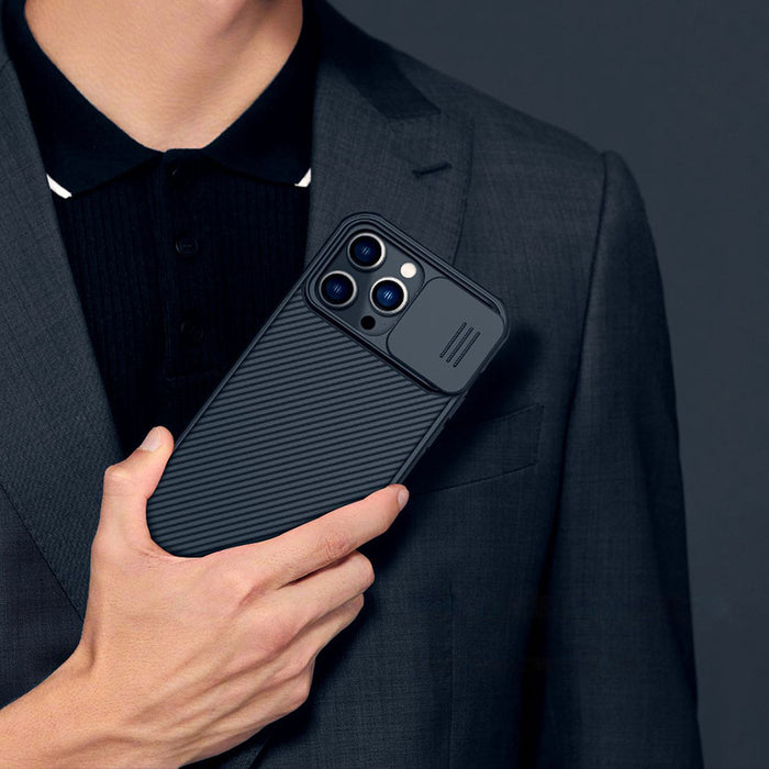 Nillkin CamShield Pro Case iPhone 14 Pro Max Armored Cover Camera Protector Blue