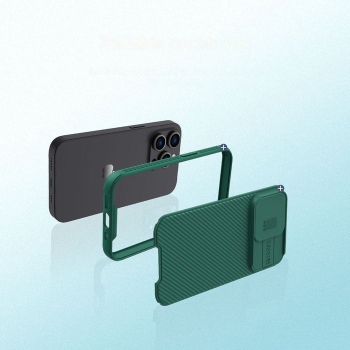 Nillkin CamShield Pro Case iPhone 14 Pro Max Armored Cover Camera Protector Green