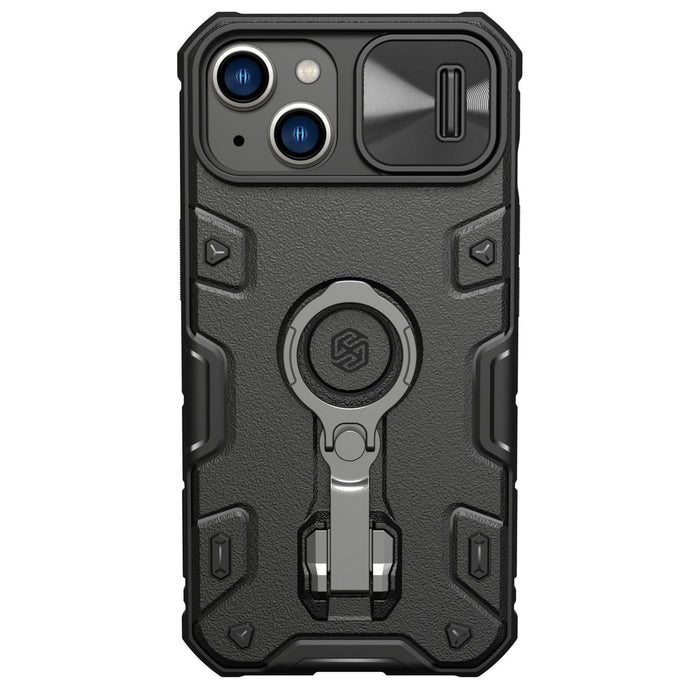 Nillkin CamShield Armor Pro Case iPhone 14 Plus case armored cover with camera cover ring stand black