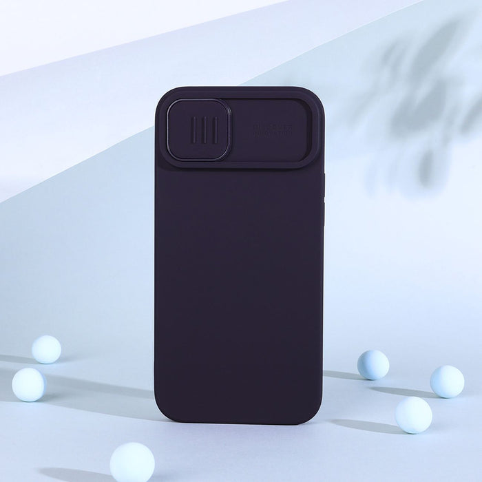 Nillkin CamShield Silky Silicone Case iPhone 14 Plus Case with Camera Protector Black