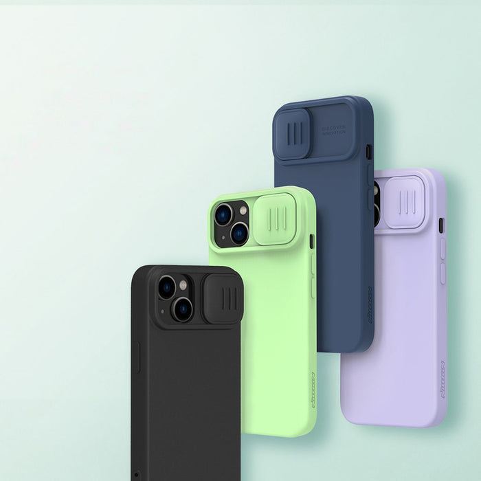 Nillkin CamShield Silky Silicone Case iPhone 14 Plus Case with Camera Protector Purple