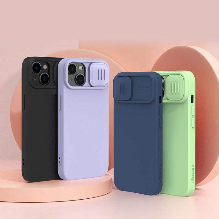 Nillkin CamShield Silky Silicone Case iPhone 14 Plus Case with Camera Protector Purple