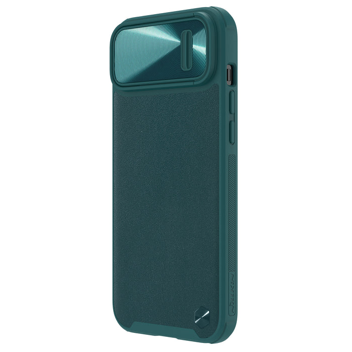 Nillkin CamShield Leather S Case iPhone 14 Plus case cover with camera cover green