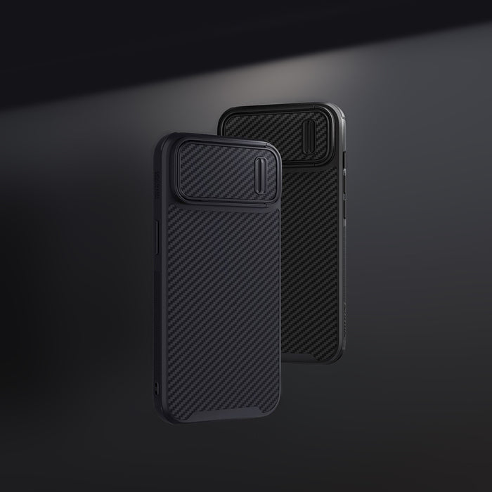 Nillkin Synthetic Fiber S Case iPhone 14 case with camera cover, black