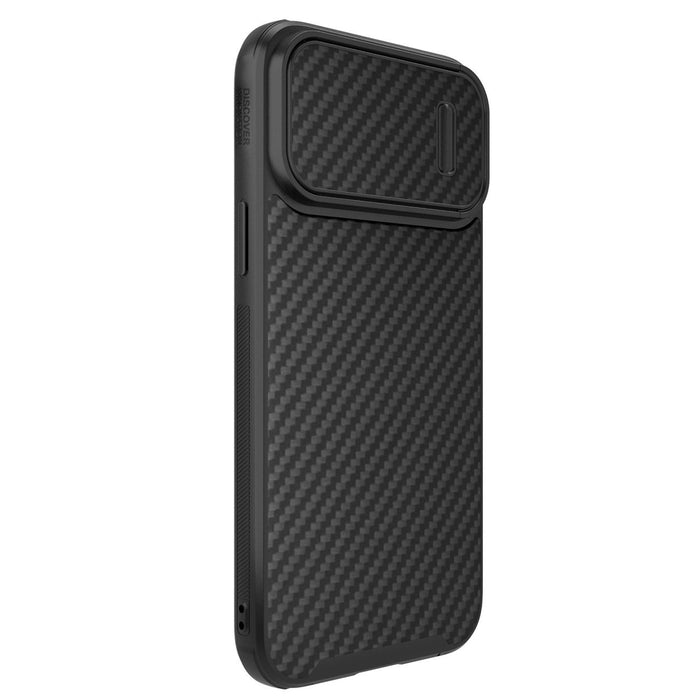 Nillkin Synthetic Fiber S Case iPhone 14 Pro case with camera cover, black