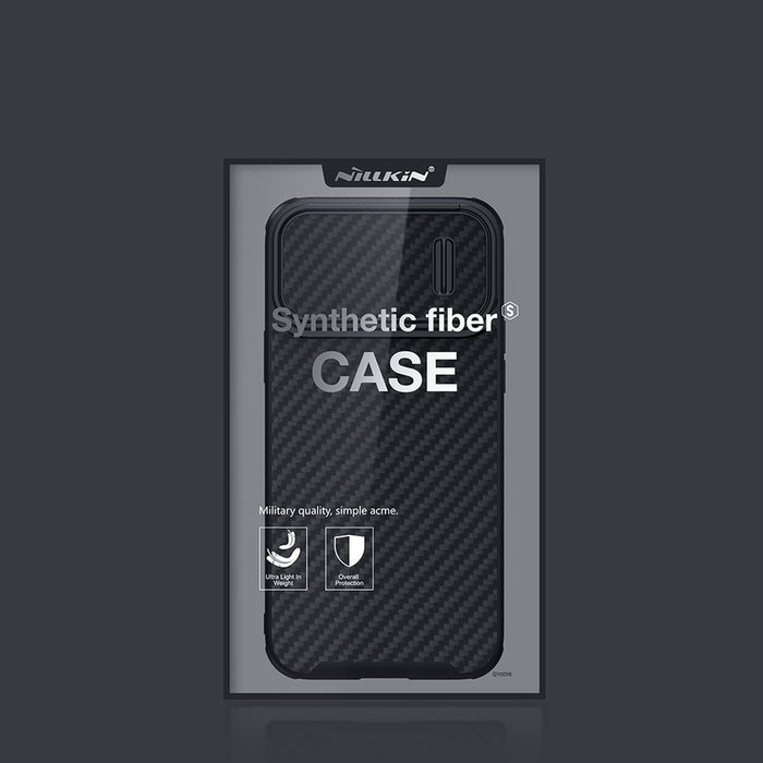 Nillkin Synthetic Fiber S Case iPhone 14 Pro case with camera cover, black