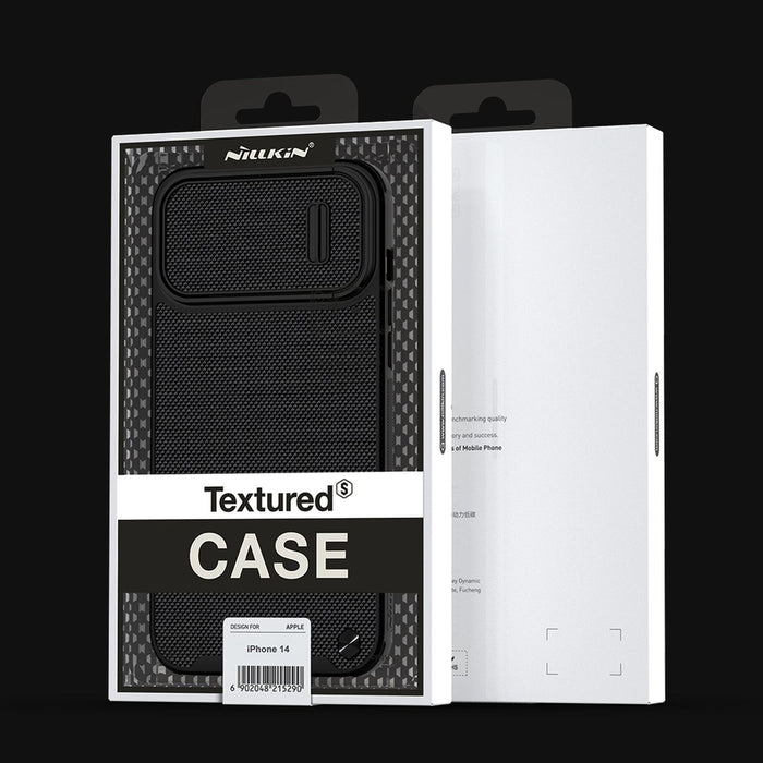 Nillkin Textured S Case for iPhone 14, armored cover with camera cover, black