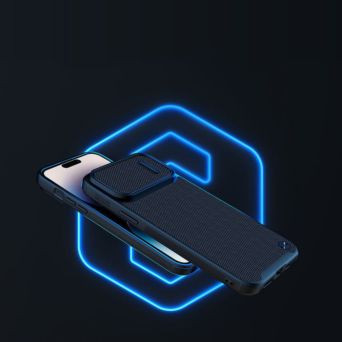 Nillkin Textured S Case iPhone 14 Pro Max armored cover with camera cover blue